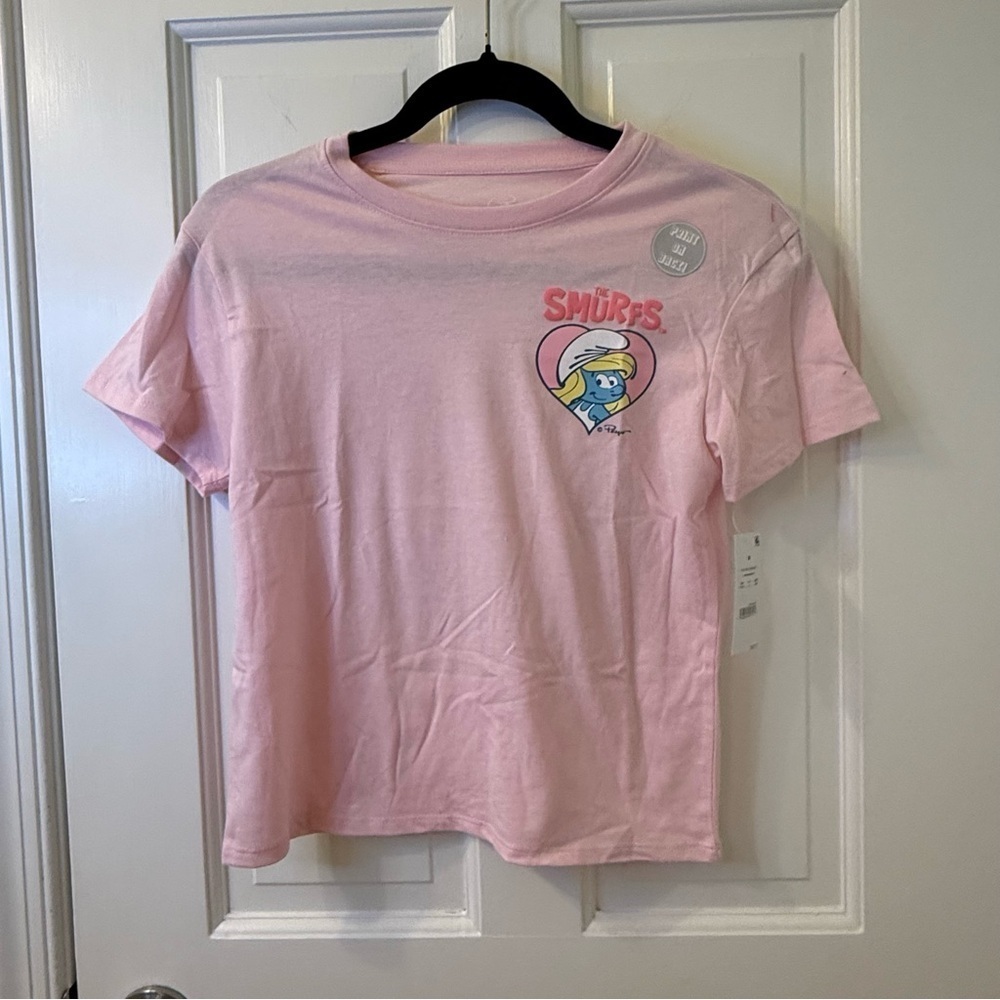 Hybrid Apparel Pink Smurfs Kids Tee